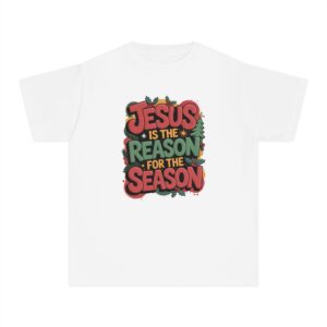 The Reason for the Season Kids Christian T-Shirt - Image 2