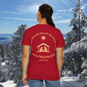 For Unto You Is Born Manger Scene Christian T-Shirt - Image 26
