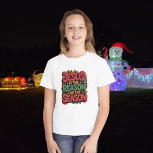 The Reason for the Season Kids Christian T-Shirt - Image 1