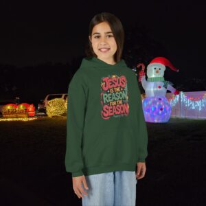 The Reason for the Season Kids Christian Hoodie - Image 2