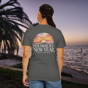 New Mercies New Year Christian Sunrise T-Shirt - Image 9