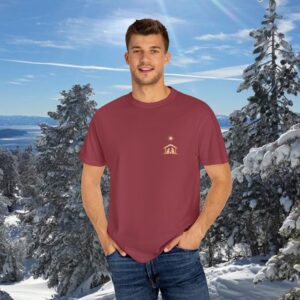 For Unto You Is Born Manger Scene Christian T-Shirt - Image 23