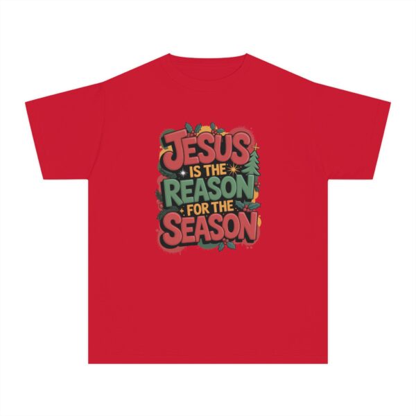 Model of The Reason for the Season Kids Christian T-Shirt 30