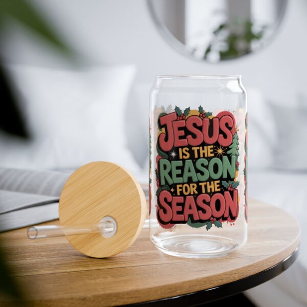 Model of Jesus Reason For Season Sipper Glass, 16oz 1