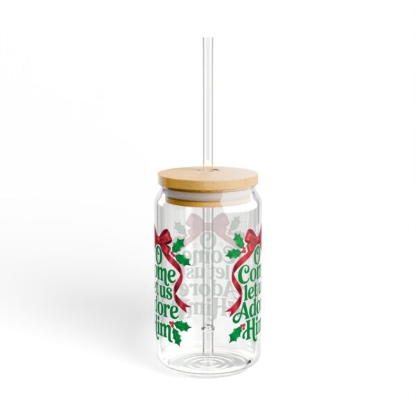 Model of O Come Let us Adore Him Sipper Glass, 16oz 14