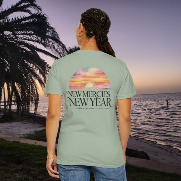 Model of New Mercies New Year Christian Sunrise T-Shirt 21
