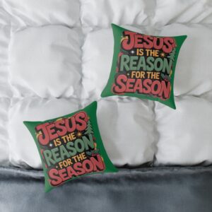 Jesus is the Reason for the Season Throw Pillow - 2 Sizes Available - Image 2