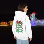 Model of O Come Let Us Adore Him Christian Kids Hoodie 28