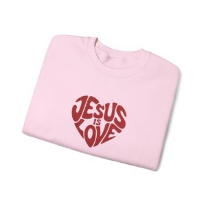 Jesus is Love Embroidered Sweatshirt - Image 2