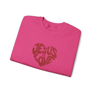 Jesus is Love Embroidered Sweatshirt - Image 20