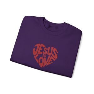 Jesus is Love Embroidered Sweatshirt - Image 17