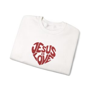 Jesus is Love Embroidered Sweatshirt - Image 5