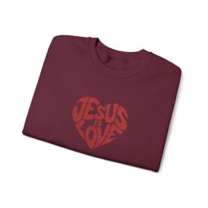 Jesus is Love Embroidered Sweatshirt - Image 14