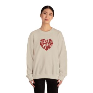 Jesus is Love Embroidered Sweatshirt - Image 12
