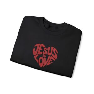 Jesus is Love Embroidered Sweatshirt - Image 8
