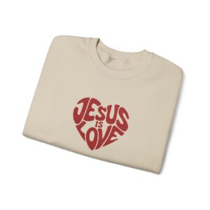 Jesus is Love Embroidered Sweatshirt - Image 11