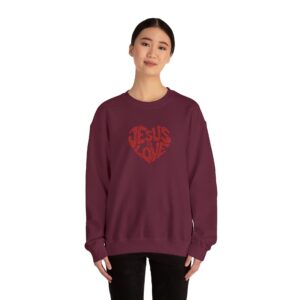 Jesus is Love Embroidered Sweatshirt - Image 15