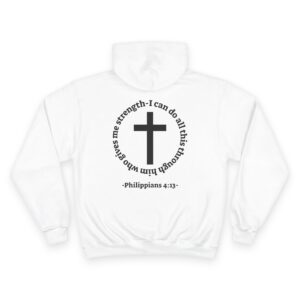 Athletic Champion Christian Hoodie - Philippians 4:13 - Image 6