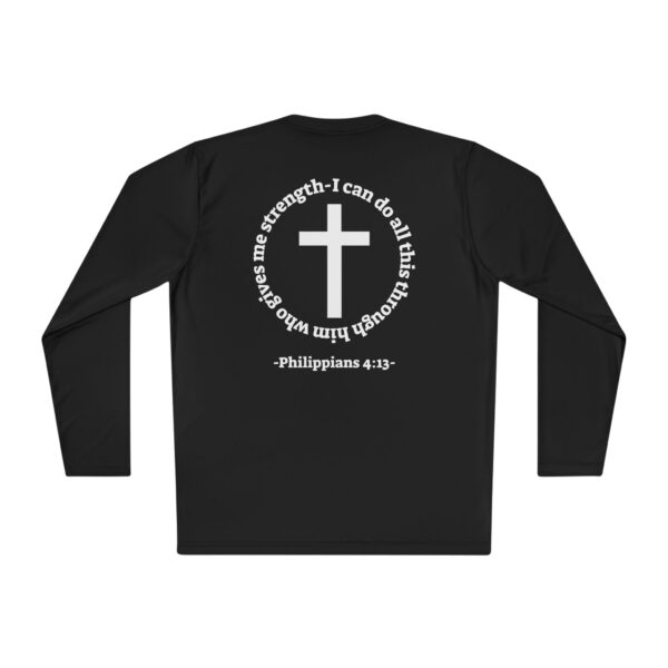 Model of Athletic Long Sleeve Moisture Wicking Christian Shirt 18