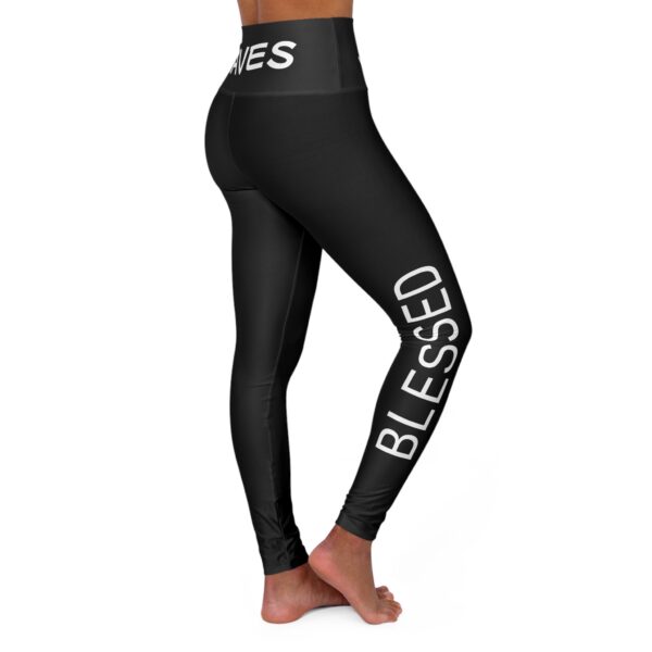 Model of Women's Blessed High-Waisted Christian Athletic Leggings 6