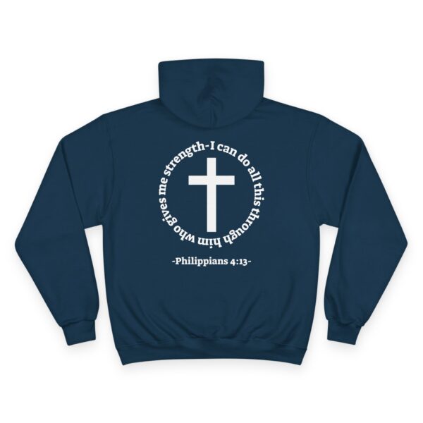 Model of Athletic Champion Christian Hoodie - Philippians 4:13 4