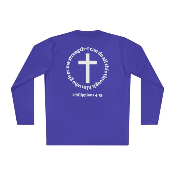 Model of Athletic Long Sleeve Moisture Wicking Christian Shirt 34