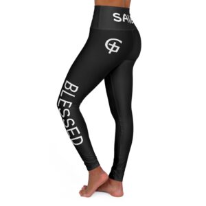 Women's Blessed High-Waisted Christian Athletic Leggings - Image 1