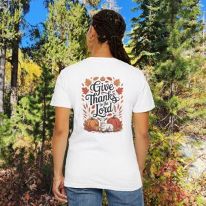 Give Thanks to the Lord Christian T-Shirt - Thanksgiving Shirt - Image 4