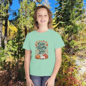 Give Thanks to the Lord Kids Christian T-Shirt - Image 3