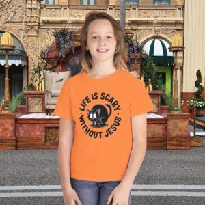 Kids Life is Scary Without Jesus Christian Shirt 23 Kids Life is Scary Without Jesus Christian Shirt - Image 2