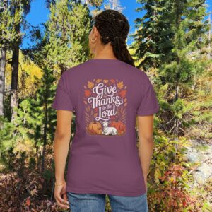 Give Thanks to the Lord Christian T-Shirt - Thanksgiving Shirt - Image 5
