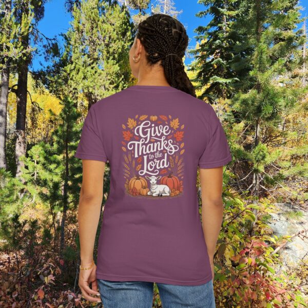 Model of Give Thanks to the Lord Christian T-Shirt - Thanksgiving Shirt 8