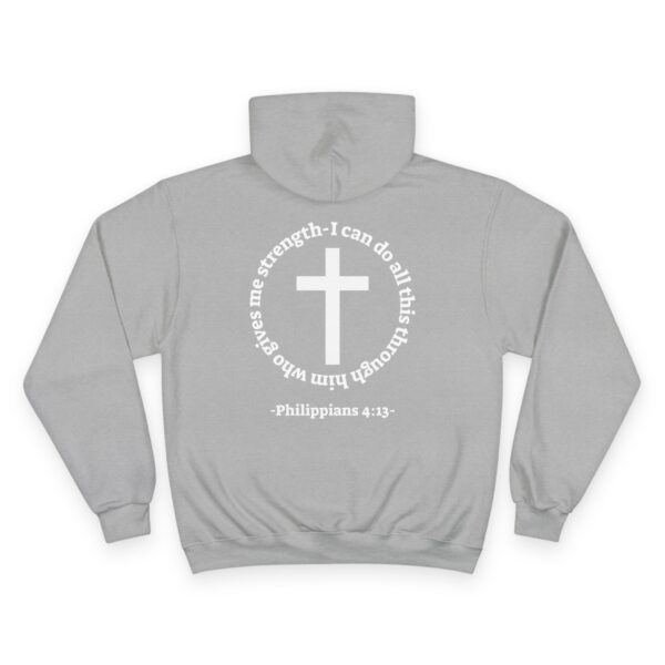 Athletic Champion Christian Hoodie - Philippians 4:13 15 Model of Athletic Champion Christian Hoodie - Philippians 4:13 14