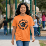 Model of Kids Life is Scary Without Jesus Christian Shirt 96