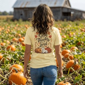Give Thanks to the Lord Christian T-Shirt - Thanksgiving Shirt - Image 1