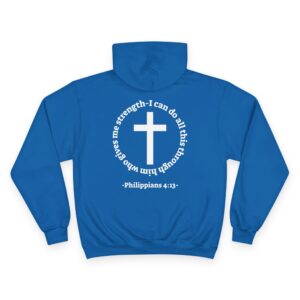 Athletic Champion Christian Hoodie - Philippians 4:13 25 Athletic Champion Christian Hoodie - Philippians 4:13 - Image 4