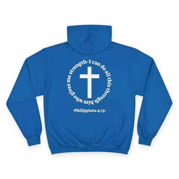Athletic Champion Christian Hoodie - Philippians 4:13 7 Model of Athletic Champion Christian Hoodie - Philippians 4:13 6