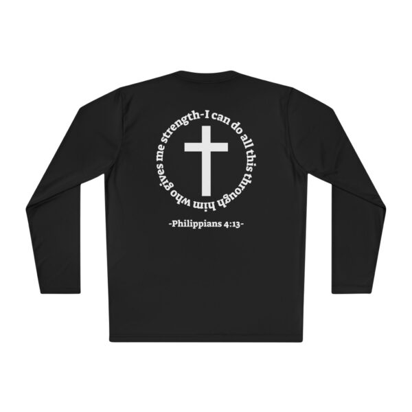 Model of Athletic Long Sleeve Moisture Wicking Christian Shirt 12