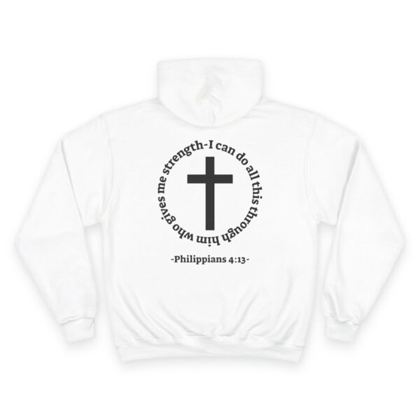 Athletic Champion Christian Hoodie - Philippians 4:13 21 Model of Athletic Champion Christian Hoodie - Philippians 4:13 20