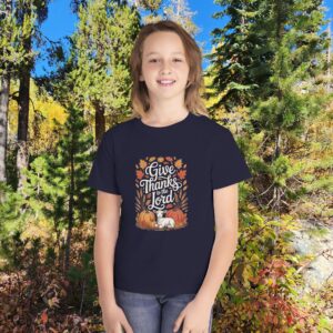 Give Thanks to the Lord Kids Christian T-Shirt - Image 10