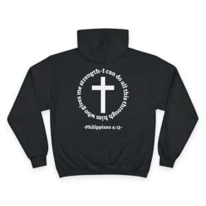 Athletic Champion Christian Hoodie - Philippians 4:13 27 Athletic Champion Christian Hoodie - Philippians 4:13 - Image 6