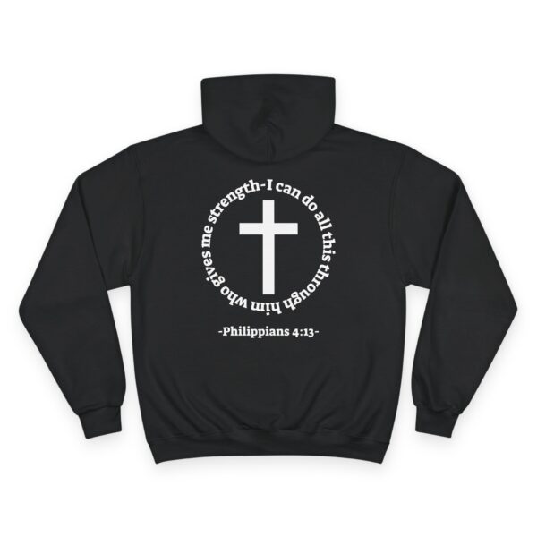 Athletic Champion Christian Hoodie - Philippians 4:13 11 Model of Athletic Champion Christian Hoodie - Philippians 4:13 10