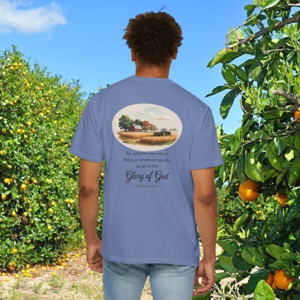 Model of Christian Farmer T-Shirt 1 Corinthians 10:31 - Do All to the Glory of God 16