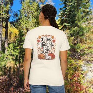 Give Thanks to the Lord Christian T-Shirt - Thanksgiving Shirt - Image 8