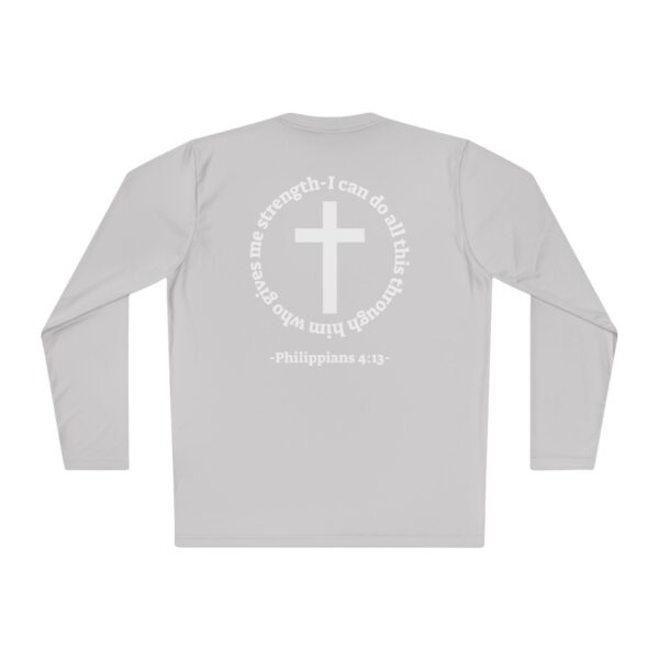 Model of Athletic Long Sleeve Moisture Wicking Christian Shirt 18