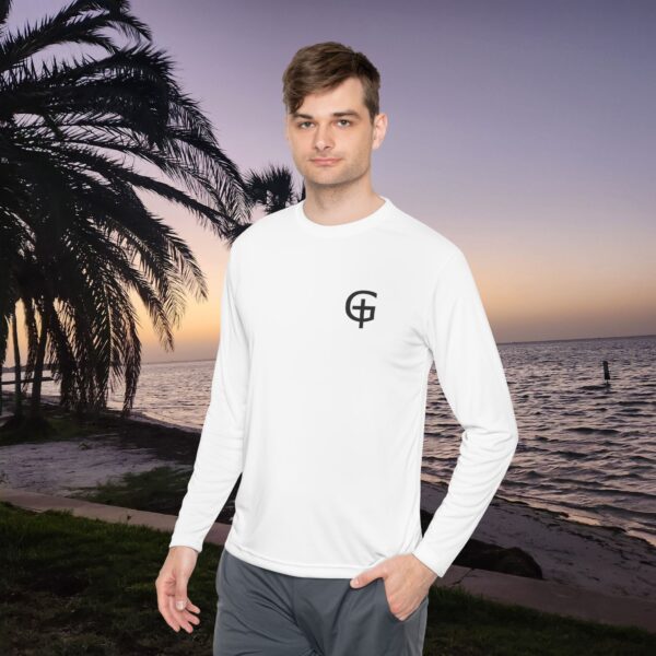 Model of Athletic Long Sleeve Moisture Wicking Christian Shirt 2