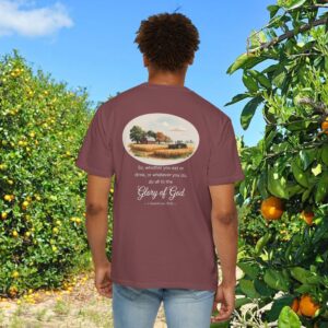 Christian Farmer T-Shirt 1 Corinthians 10:31 -  Do All to the Glory of God - Image 2