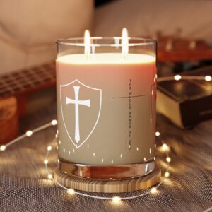 Armor of God Scented Candle - Available in White Tea and Fig or Ocean Mist and Moss - Christian Gift - Image 1